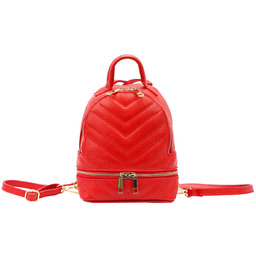 Zgrabny stylowy damski plecak-torebka skórzany