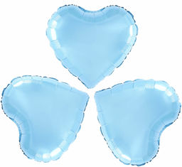 Balony foliowe Serca błękitne - 23 cm -