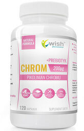 Wish Chrom Pikolinian Chromu + Prebiotyk, 120 kapsułek