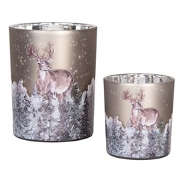 Szklane Lampiony Na Tealight w Jelenie C 2