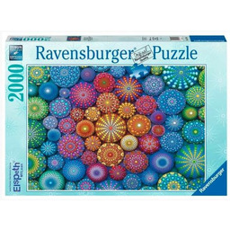 Ravensburger, puzzle, Tęczowe mandale, 2000 el.