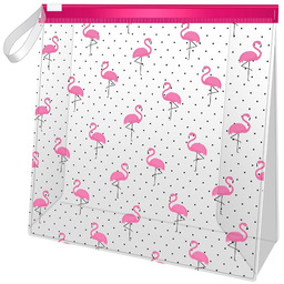 Kosmetyczka transparentna flamingi