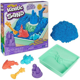 Kinetic Sand - Zestaw piaskownica. Niebieski piasek