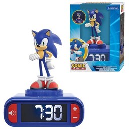 LEXIBOOK Zabawka budzik z lampką nocną Sonic the