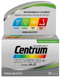 CENTRUM Silver 50+ witaminy suplement diety 30 tabletek