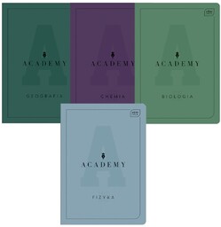 ZESTAW zeszytów tematycznych CHEMIA BIOLOGIA GEOGRAFIA FIZYKA Academy