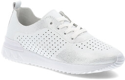 Artiker Białe Sneakersy Wygodne Płaskie Obuwie Damskie