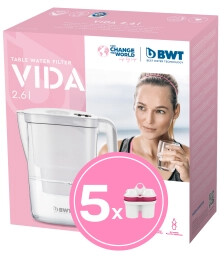 BWT Vida 2,6l 5 wkładów Biały Dzbanek filtrujący