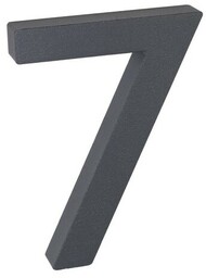 Aluminiowy numer domu 7, 3D powłoka strukturalna