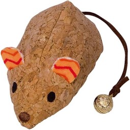 Nobby Korkowa myszka z kocimiętka pomarańczowa 19 cm