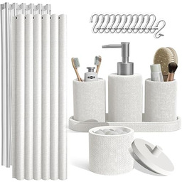 Clara Clark Zestaw łazienkowy  biały zestaw akcesoriów