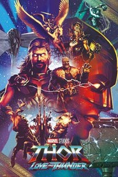 Oficjalny plakat Marvel Thor love And Thunder -