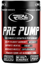 Real Pharm, Booster, Pre Pump, 500 g, cytryna-porzeczka