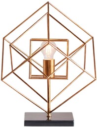 Stołowa lampa geometryczna L&-190034 Light& druciana złota