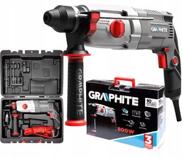Młotowiertarka wiertarka młot udarowy Sds+ 800W, 2,8J walizka