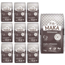 10x Mąka ORKISZOWA pełnoziarnista 1kg To ta Mąka