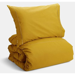 Bianca Komplet pościeli Plain Dyed Mustard 140x220+65x65