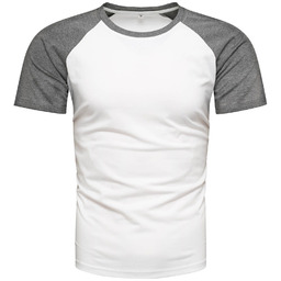 Koszulka męska t-shirt biało-grafitowy Recea