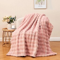 Koc narzuta bąbelkowy 200x220 3D BUBBLE różowy