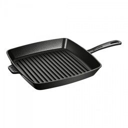 Staub Kwadratowa żeliwna Patelnia Grillowa 30 Cm, Czarny