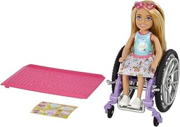 Barbie Lalka Chelsea (blondynka) w spódniczce i okularach