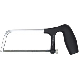 Piła do metalu z czarnym uchwytem i wysięgnikiem