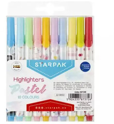 Zakreślacz pastelowe 10 kolorów - STARPAK