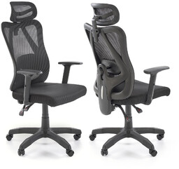 Fotel biurowy obrotowy ergonomiczny ramos czarny halmar