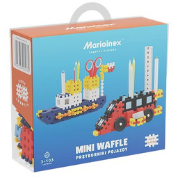MARIOINEX Klocki elastyczne Mini Waffle Przyborniki pojazdy 905760