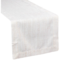 Bieżnik 40 x 140 Dekoracyjny Zoja Biały+Złoty