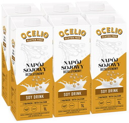 Ocelio Bezglutenowy Napój Sojowy 1 L (ZESTAW 6