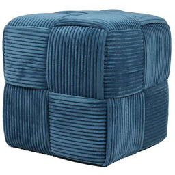Pufa puf siedzisko podnóżek welurowy granatowy 43x42,5 HTYG1050-SR