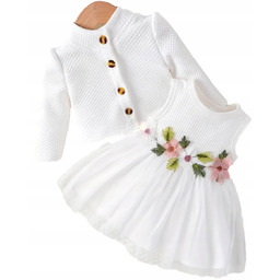 Sukienka na chrzest dla dziewczynki do chrztu biała