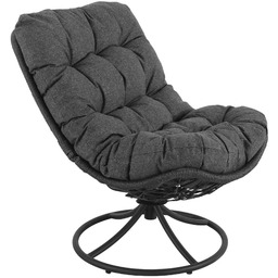 Fotel ogrodowy obrotowy Melia czarny