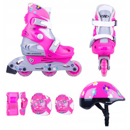 Rolki dziecięce regulowane Zestaw Worker Polly Rozmiar M