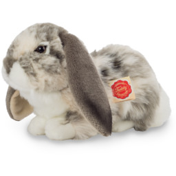 Maskotka Szaro-biały Królik w cętki siedzący 21 cm