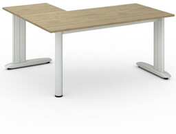 Biurko PRIMO FLEXIBLE 1600 x 1400 mm, dąb