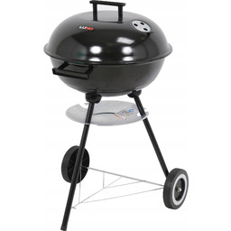 Grill Węglowy Ogrodowy Okrągły Z Pokrywą Popielnik Ruszt