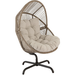 Fotel ogrodowy obrotowy Leno brązowy