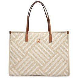 Torebka Tommy Hilfiger Th City Tote AW0AW18394 Beżowy