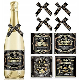 Naklejki na butelkę na emeryturę 4 szt.