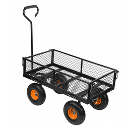 Wózek ogrodowy ogrodniczy transportowy stalowy przyczepka taczka