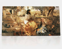Jezus i Samarytanka, obraz religijny na płótnie
