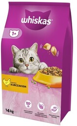 Whiskas Adult z kurczakiem - sucha, pełnoporcjowa karma