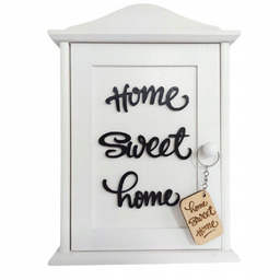 Szafka Na Klucze Drewniana Biała Sweet Home Schowek