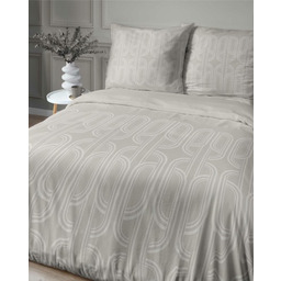 Pościel flanelowa 160x200 beżowa geometryczna Flanela 24