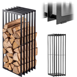 Stojak na drewno kominkowe Granze czarny