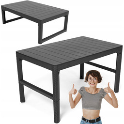 Stół ogrodowy Keter Lyon 116x71 cm dwufunkcyjny antracytowy