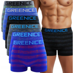 ELASTYCZNE BOKSERKI MĘSKIE MAJTKI BAMBUSOWE BEZSZWOWE KOLOROWE 6