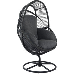Fotel ogrodowy obrotowy Vico czarny